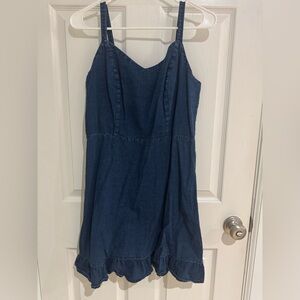 Old Navy Dark Blue Denim Midi Dress